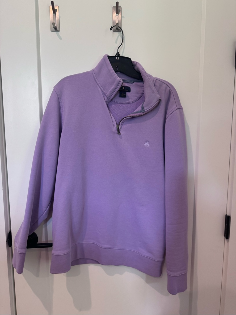 Brooks Brothers Lavender Quarter-Zip Pullover Sweater